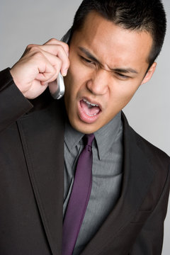 Frustrated Businessman on Phone