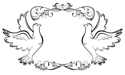 Vintage wedding frame