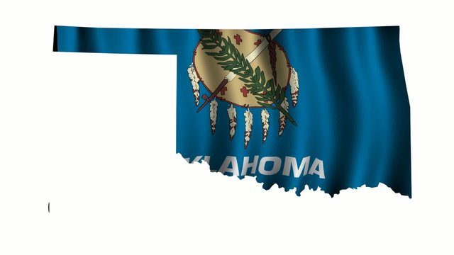 Oklahoma Flag as the territory Map