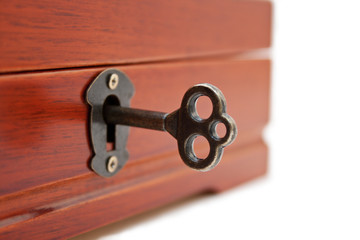 Chest isolated on the white background