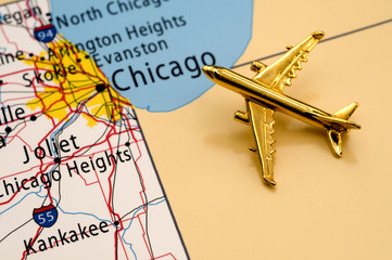 Plane Heading to Chicago