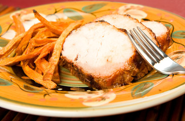 Turkey with Sweet Potato Fries