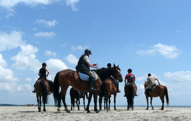 randonnée à cheval sur la plage