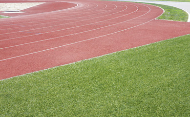 Running tracks on a stadium
