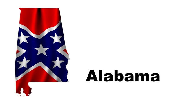 Alabama Battle Flag as the territory Map