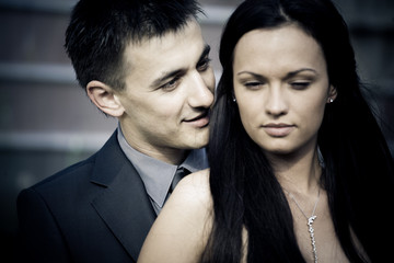 Elegant couple portrait