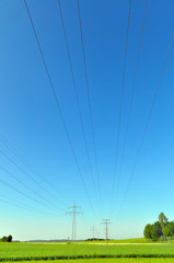 A photo of a power pole