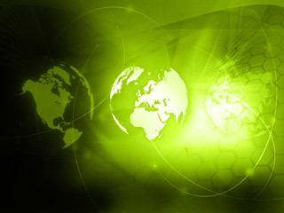 Europe map technology-style artwork