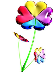 colorful four-leaf clover