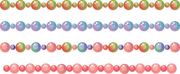 Decorative borders from beads