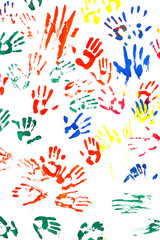 Prints of people hands