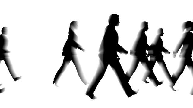 walking people silhouette pedestrian