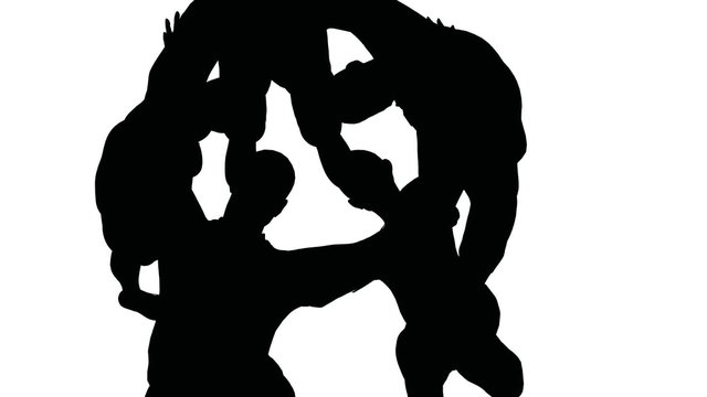 people circle silhouette