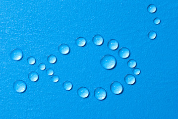 fish made of water drops