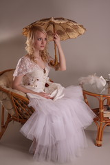 Woman in wedding dress