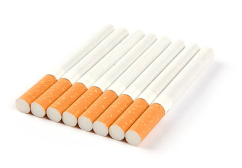 row of cigarettes