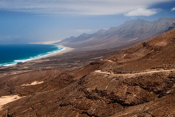 A view to Playa de Cofete, Fuerteventura.