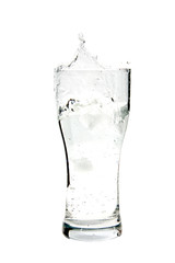 water in the glass, isolated