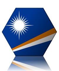 Obraz premium iles marshall drapeau hexagone marshall islands flag