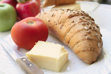 french bread with butter