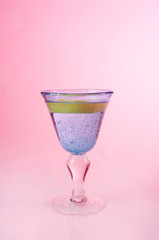 Stock photo of a lemon in a glass