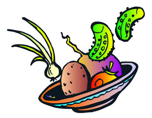 plateful garden-stuff