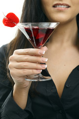 Woman holding cocktail