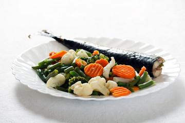 Grill Fish with Vegetables