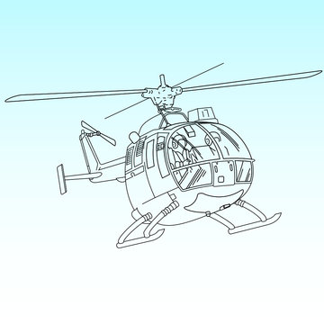 helicopter white illustration
