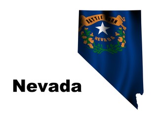 Nevada Flag as the territory Map