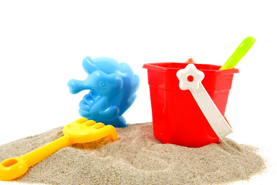 Beach Stuff Isolated On White Background