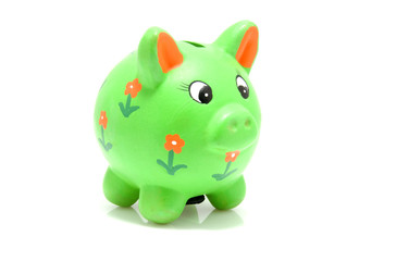 piggy bank on white background