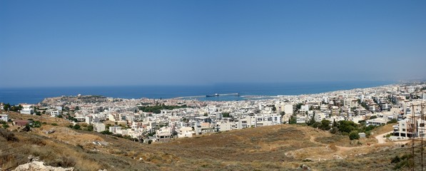 Stadtpanorama Griechenland Kreta