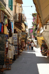 Obraz na płótnie Canvas Shopping Street Kreta Grecja