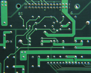 Close up of circuit board