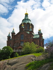 Fototapeta na wymiar Helsinki, Catedral ortodox 3