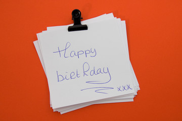 Memo Happy birthday
