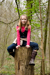 girl in tree