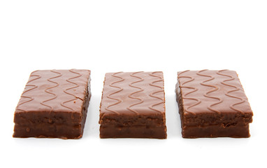 chocolate cookies isolated on white background