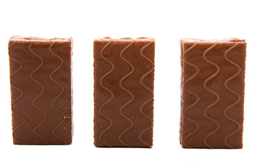 chocolate cookies isolated on white background