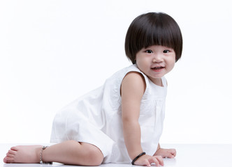 Naklejka premium baby crawling