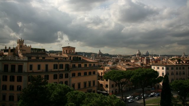 Rome skyline. Timelapse.