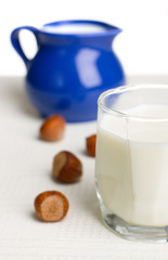 Fresh milk and nuts