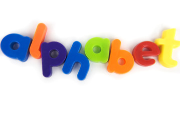 Alphabet colourful lettering