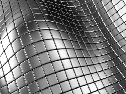 Abstract silver steel background with reflection