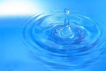 Blue Splashing Water
