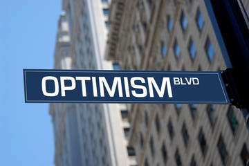 Obraz premium Optimism boulevard plaque