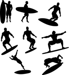 Surfer Silhouettes