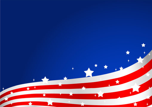 An American flag background
