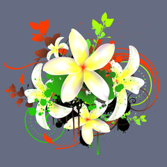 Floral and Leaves Illustration background